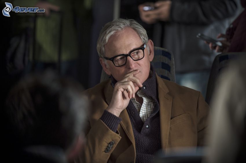 Victor Garber, man with glasses, look