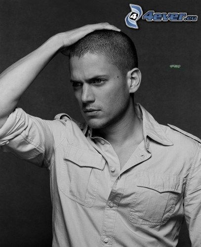 Wentworth Miller, black and white, actor