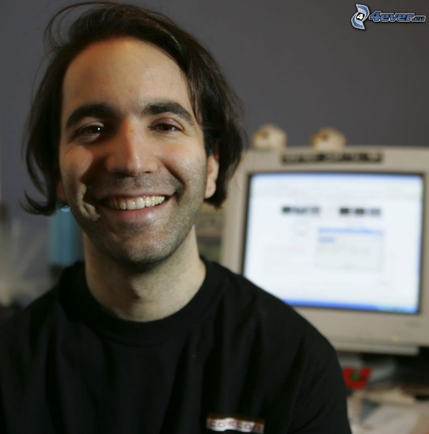 Bram Cohen, smile, computer