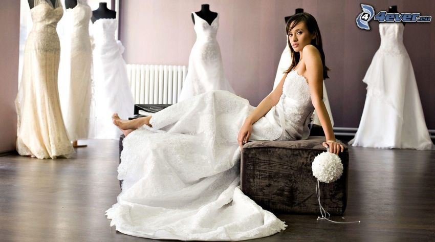 bride, wedding dress