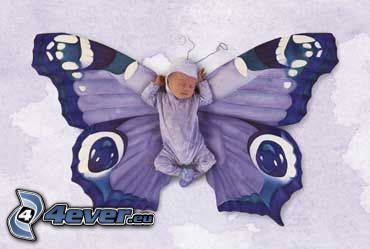 baby, butterfly, costume