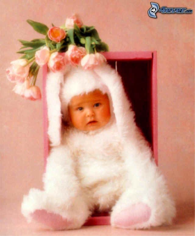 baby, rabbit costume