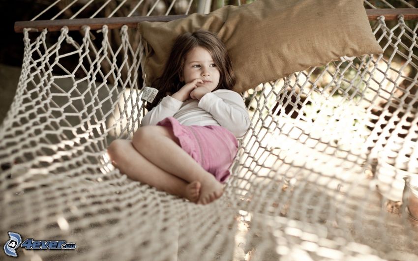 girl, hammock
