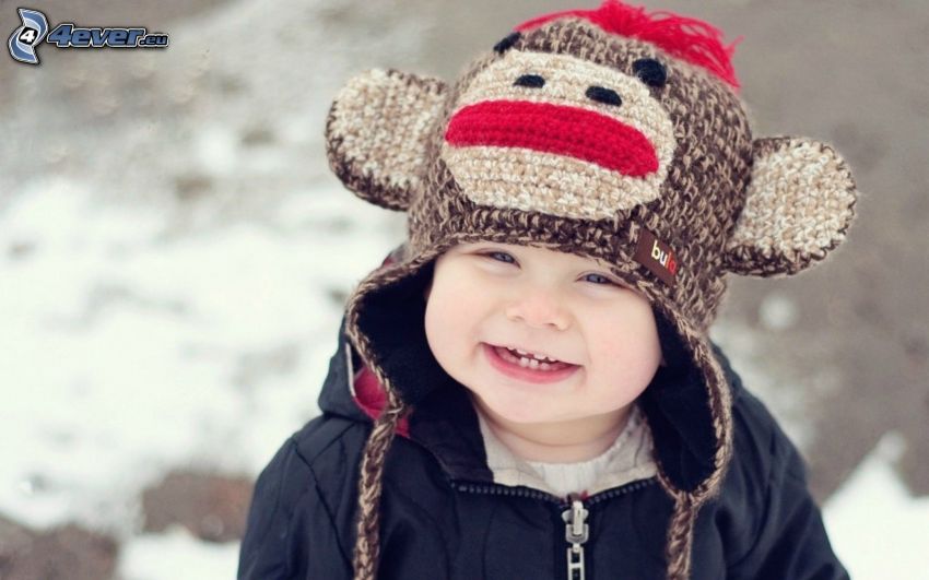 little boy, hat, smile