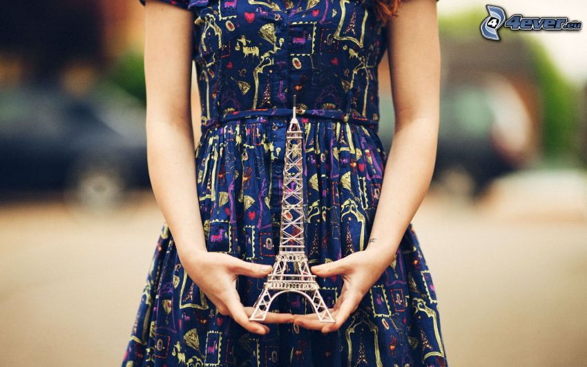 Eiffel Tower, girl