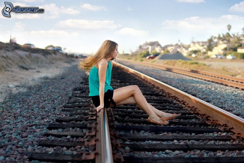 girl on the railroad