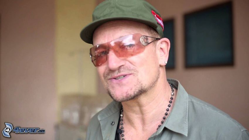 Bono Vox, man with glasses