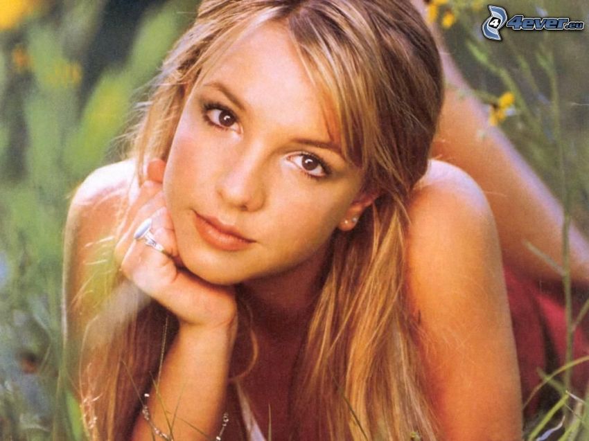 Britney Spears, singer, nature, grass