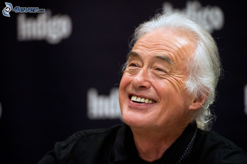 Jimmy Page, guitarist, laughter