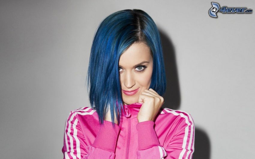 katy perry makeup with blue hair