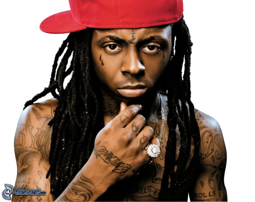 Lil Wayne, dreadlocks, tattoo