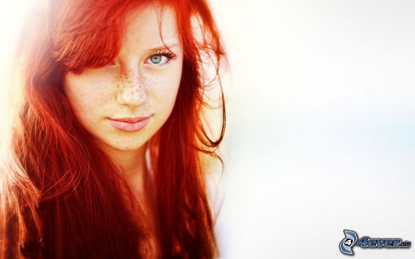 redhead, freckled girl