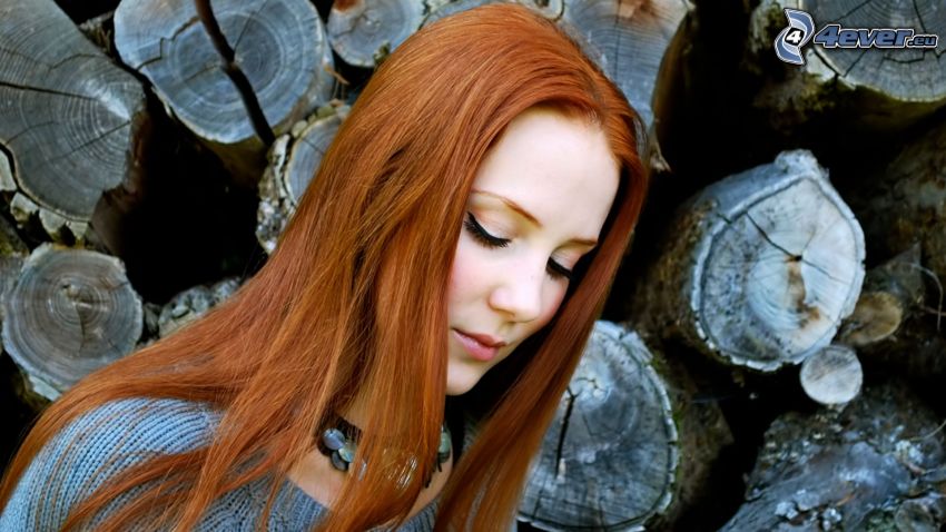redhead, wood