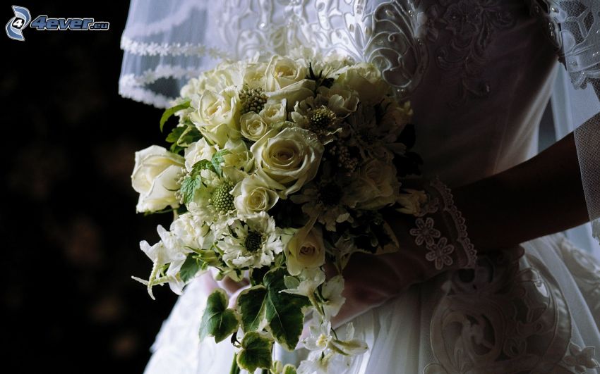 wedding bouquet, bride
