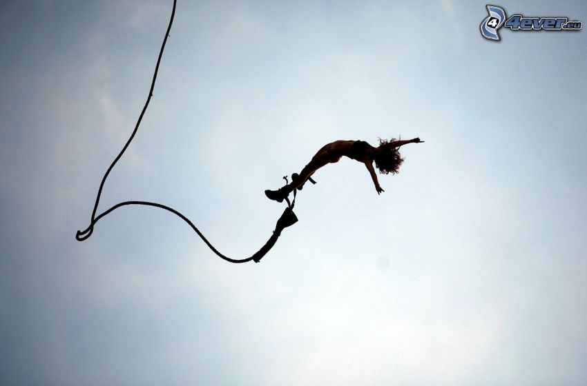 Bungee jumping, freefall