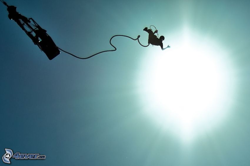 Bungee jumping, sun