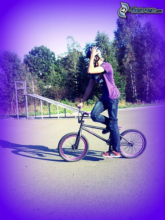 BMX, boy, bicycle