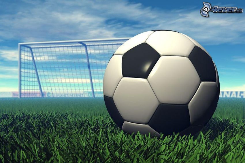 soccer, ball, grass, goal