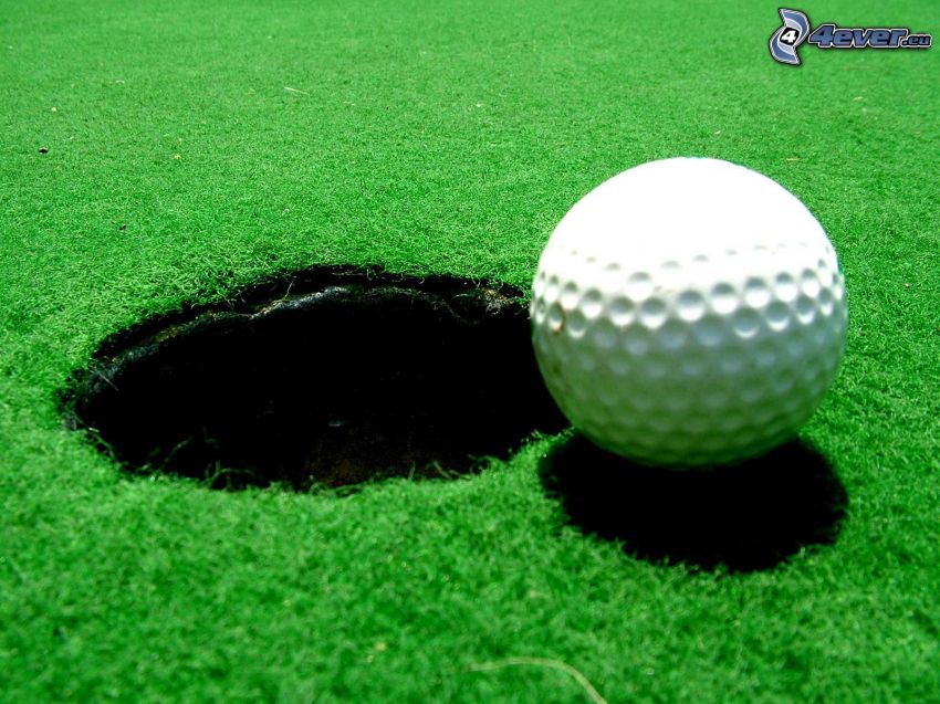 golf, golf ball, hole