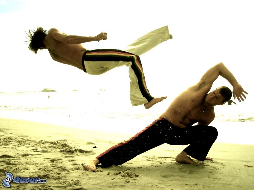 judo, sandy beach