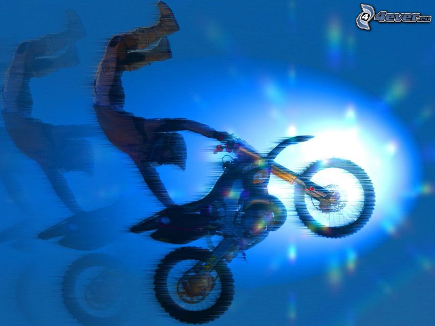 jump on motorcycle, acrobatics
