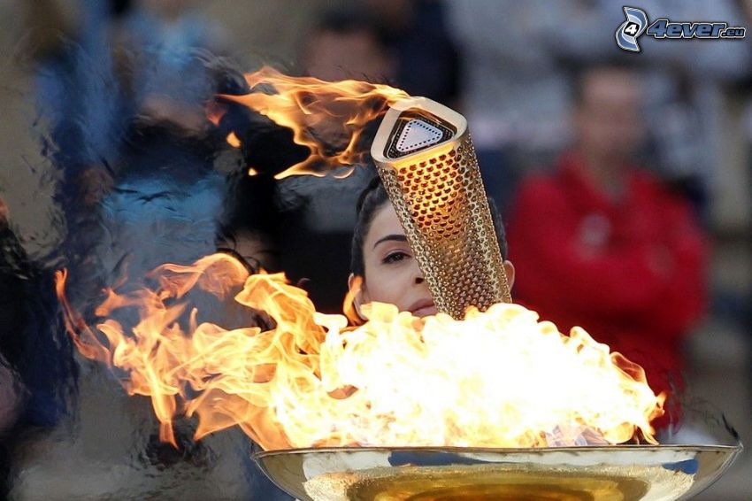 olympic flame, Athens