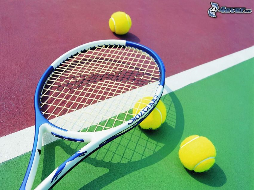 tennis, tennis racket, tennis balls