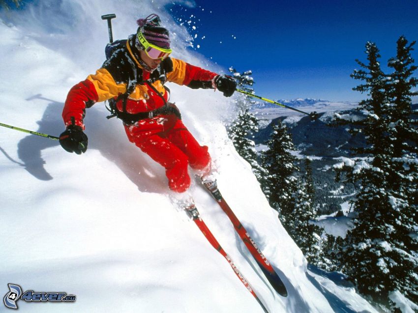 extreme skiing, snow