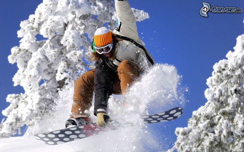 snowboarding, jump