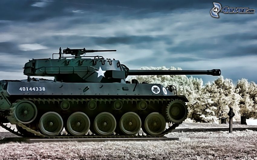 M18 Hellcat, tank, snowy trees