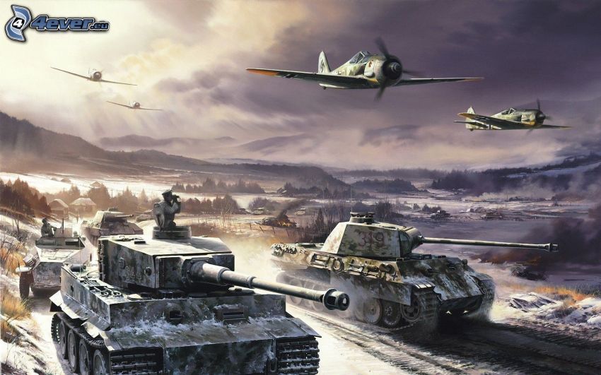 Wehrmacht, World War II, tanks, airplanes, Tiger