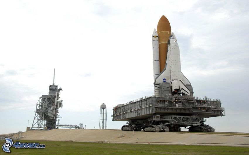 space shuttle start, launch pad