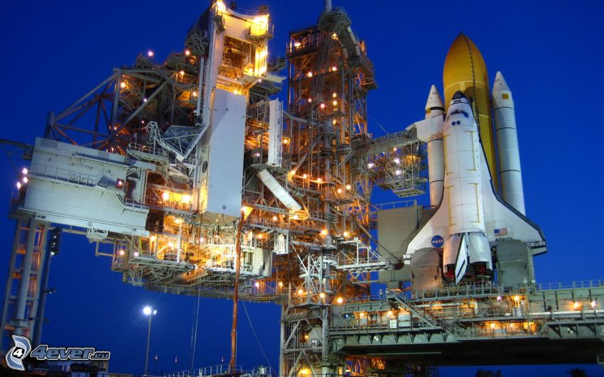 space shuttle start, launch pad