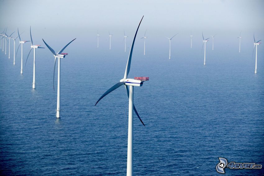 wind power plant, sea