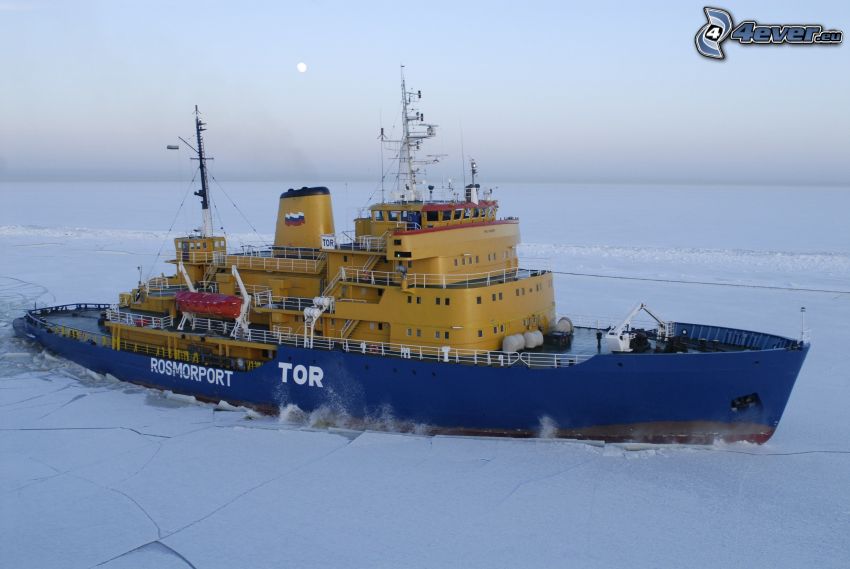 icebreaker, frozen sea