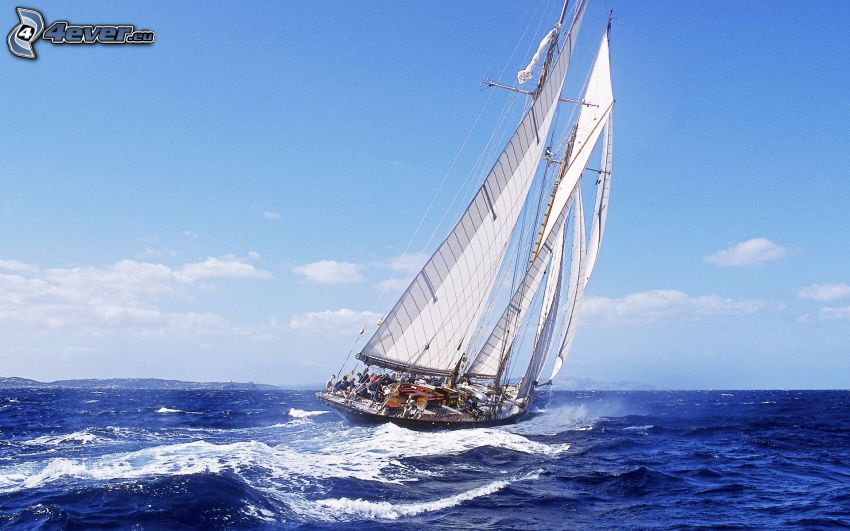 sailing boat, sea