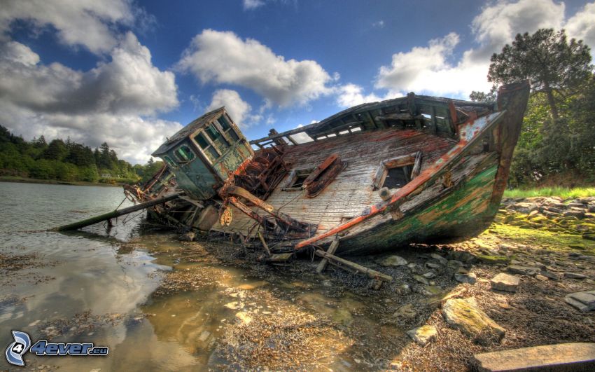 shipwreck, HDR