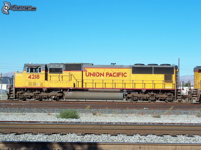 Union Pacific, locomotive, rails