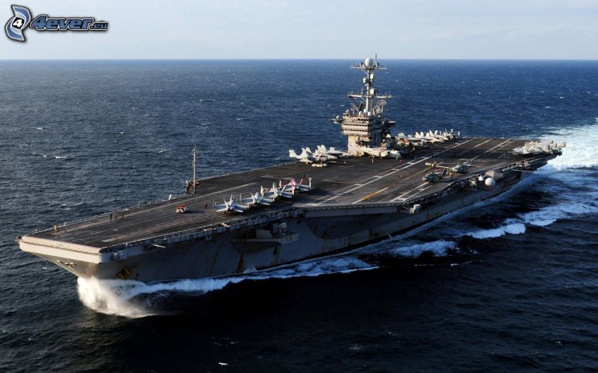 USS George Washington, aircraft carrier, open sea